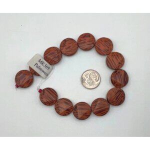 Palmwood Bead Round Disc Philippines Jewelry Side Drilled